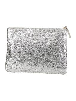 Kate Spade Metallic & Silver Glitter Zip Clutch