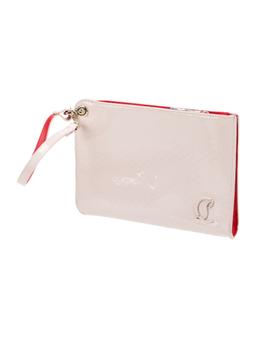 Christian Louboutin Pink Lthr Gold-tone Hdw Clutch