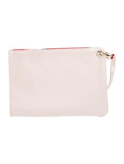 Christian Louboutin Pink Lthr Gold-tone Hdw Clutch
