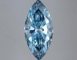 Fancy Blue Marquise Cut 3.81ct Vs1 Lab Diamond
