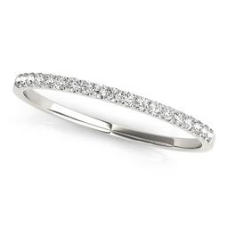 14k Wgold Round .12ct Diamond Pave Set Style Ring