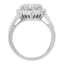 Stunning 1.50ct Diamond Halo Pear Cluster Ring