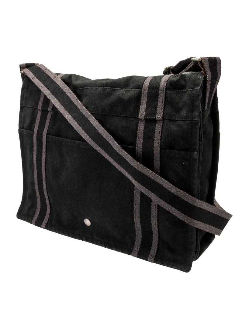 Hermes Toile Officier Canvas Pd-plated Msgr Bag