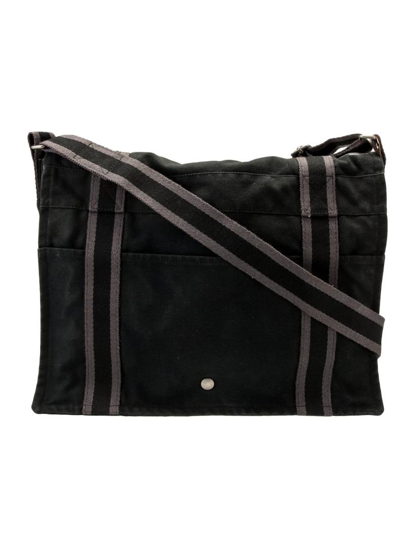 Hermes Toile Officier Canvas Pd-plated Msgr Bag