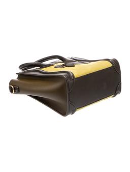 Celine Yellow Leather Striped Zip Cls Shldr Bag