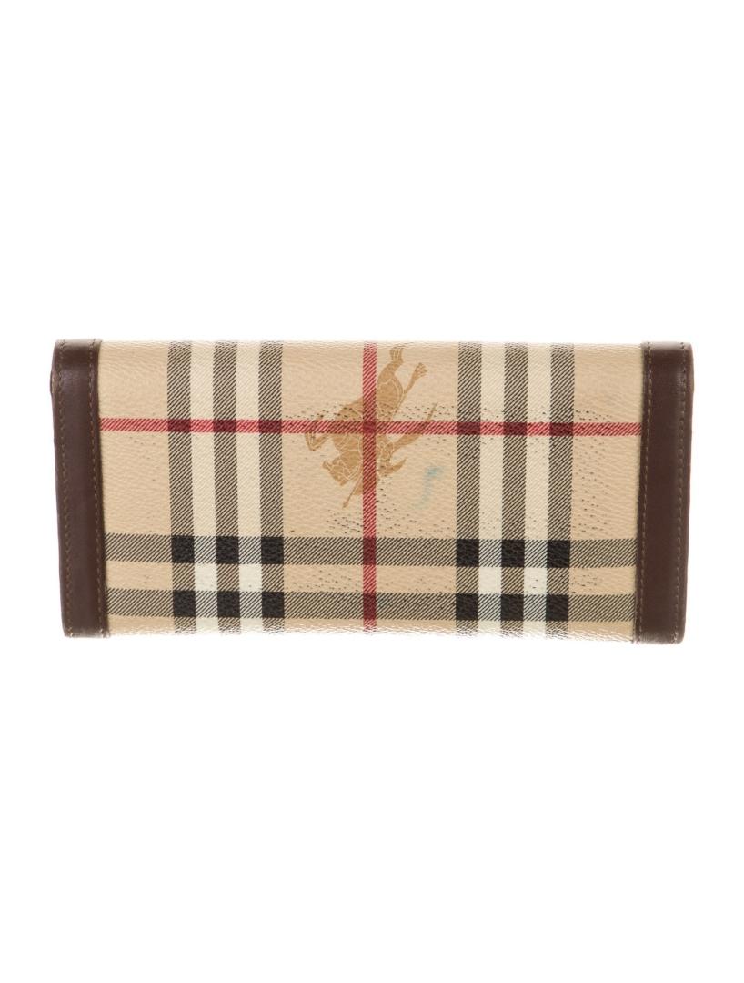 Burberry Neutrals Printed Snap Continental Wallet