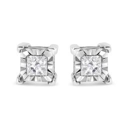 Sparkling .63ct Diamond Miracle Set Stud Earrings