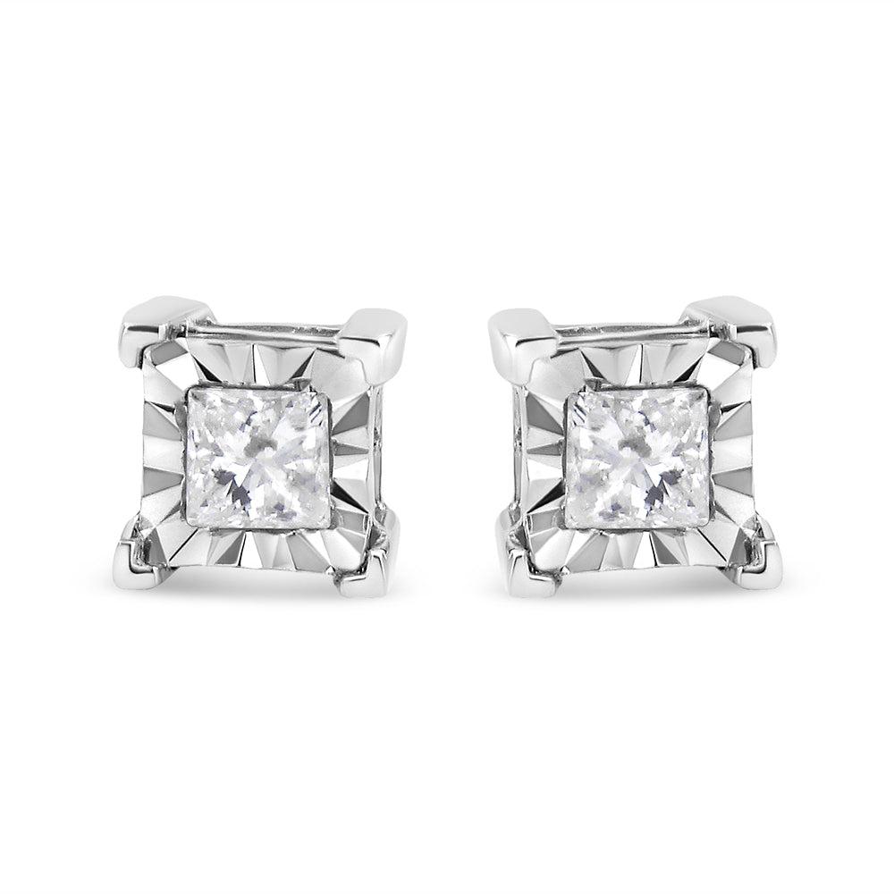 Sparkling .63ct Diamond Miracle Set Stud Earrings