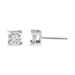 Sparkling .63ct Diamond Miracle Set Stud Earrings