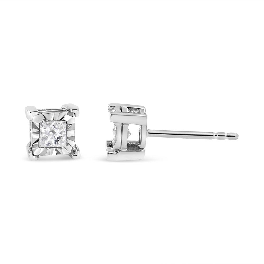 Sparkling .63ct Diamond Miracle Set Stud Earrings