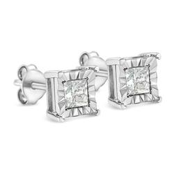 Sparkling .63ct Diamond Miracle Set Stud Earrings