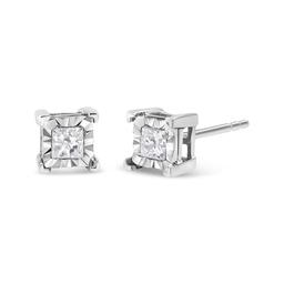 Sparkling .63ct Diamond Miracle Set Stud Earrings