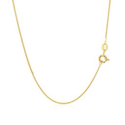 14k Gold Diamond-cut Round Wheat Chain 0.6mm