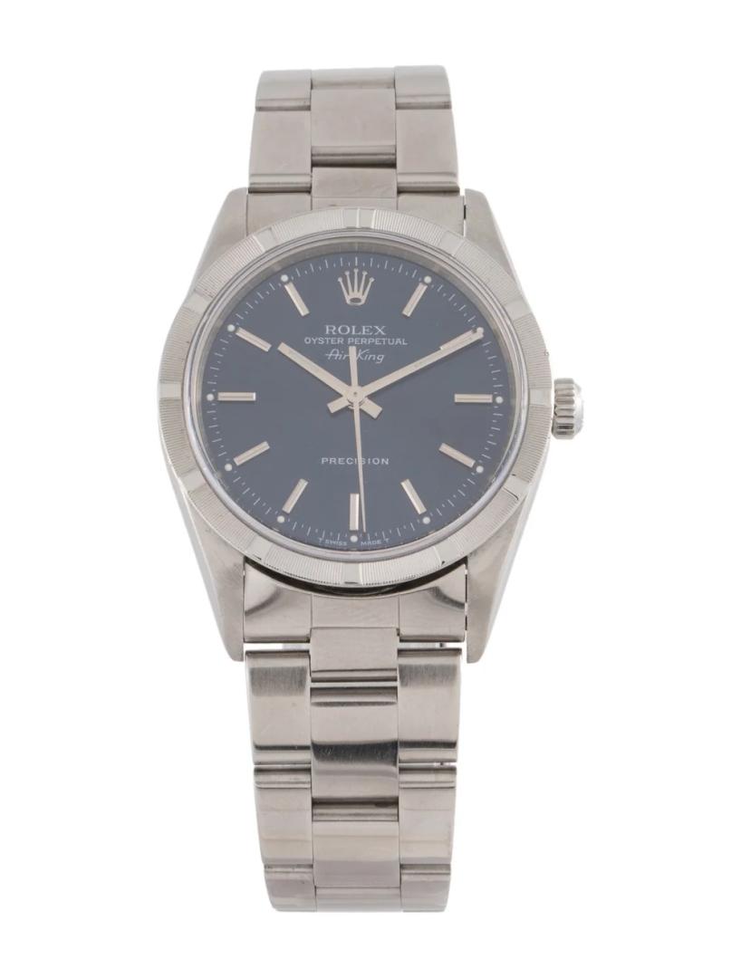 Rolex Air-king Ss Blue Dial Automatic Unisex 34mm