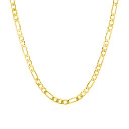 14k Gold Solid Figaro Chain