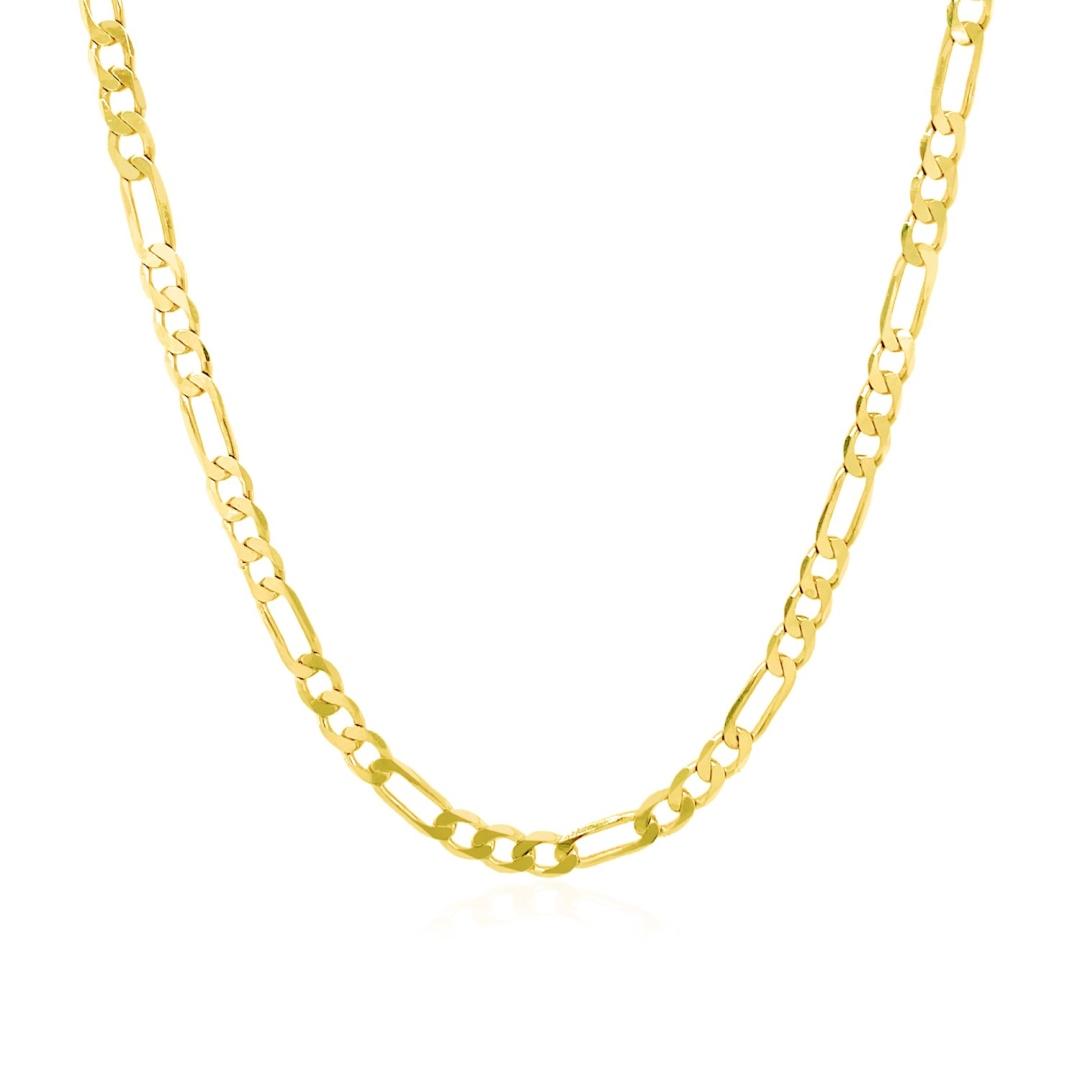14k Gold Solid Figaro Chain