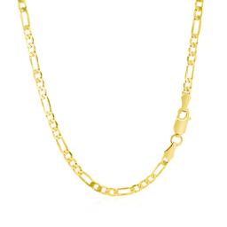 14k Gold Solid Figaro Chain