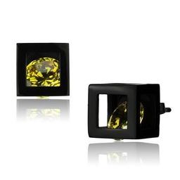 Deco Style 2.50ct Citrine Box Post Earrings