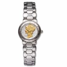 Gilded Mercury Dime Stainless Steel Ladies Watch