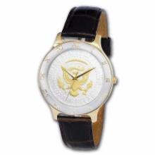 Gilded President Seal Two-tone Leather Men's Watch