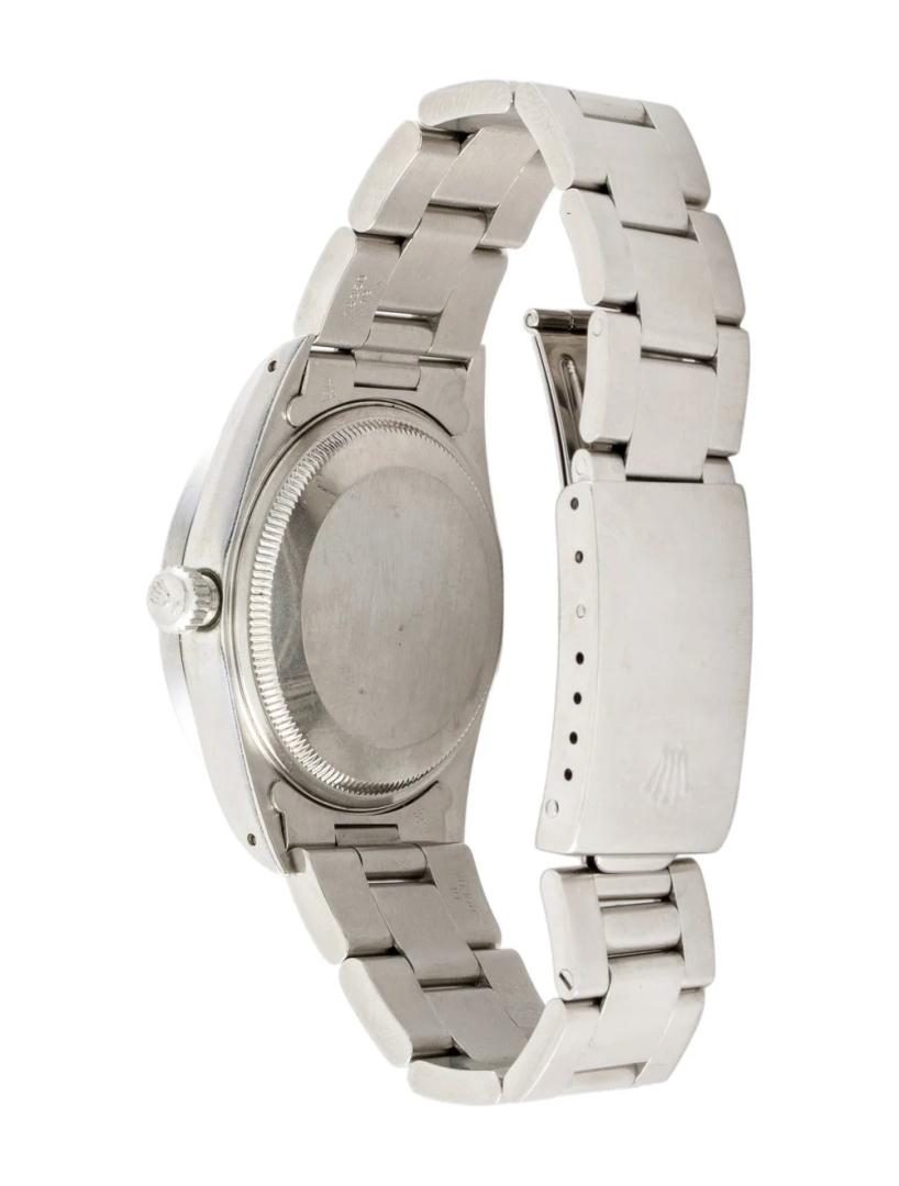 Rolex Date Silver Dial Auto Unisex Watch 34mm