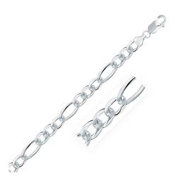 Sterling Silver High Polished Figaro Style Chain