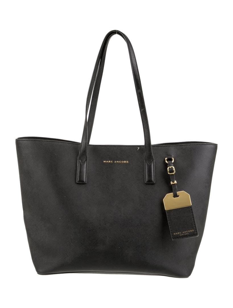 Marc Jacobs Saffiano Leather Gold-tone Hdw Tote