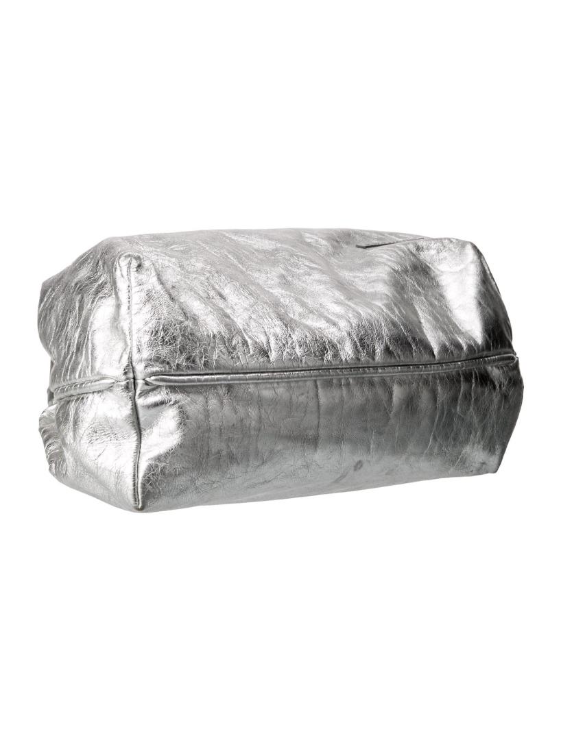 Marc Jacobs Metallic & Silver Leather Top Hdl Bag