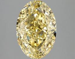 Fancy Yellow Oval Cut 2.86ct Vs1 Lab Diamond