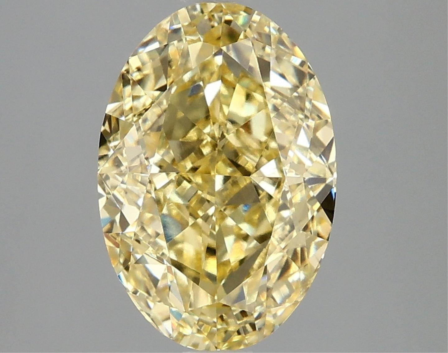 Fancy Yellow Oval Cut 2.86ct Vs1 Lab Diamond