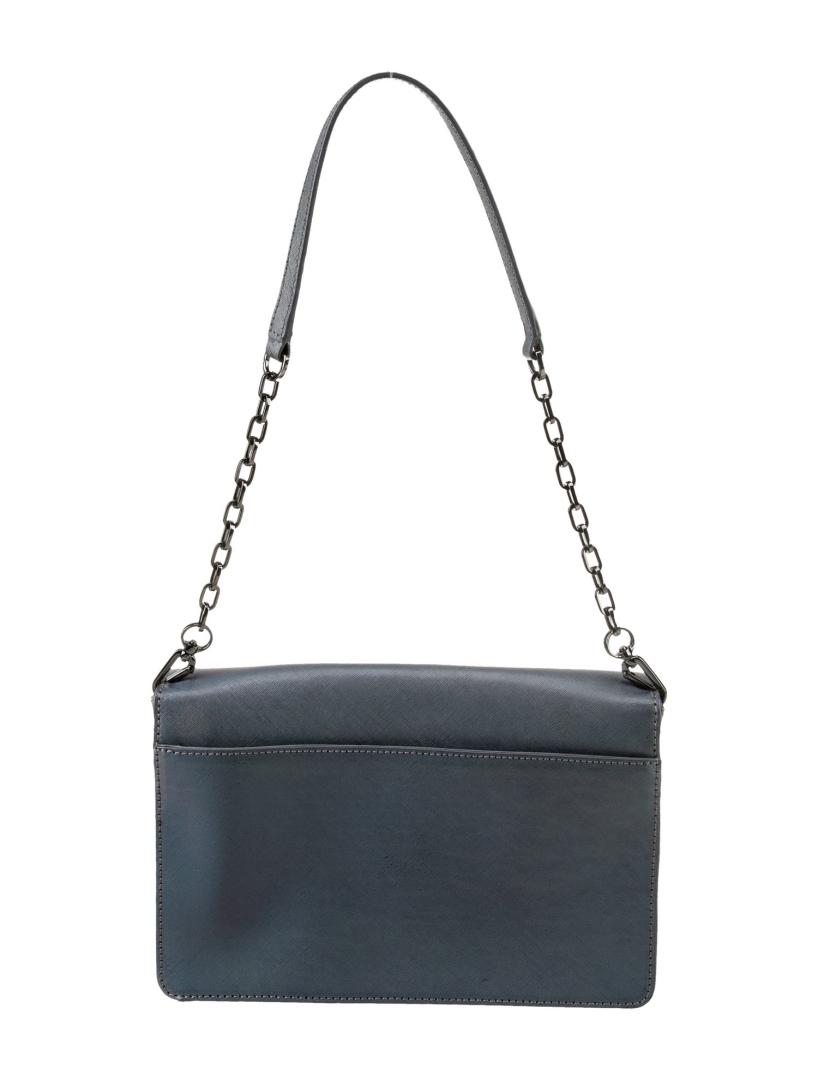 Tory Burch Grey Gunmetal Hdw Chain-link Shldr Bag