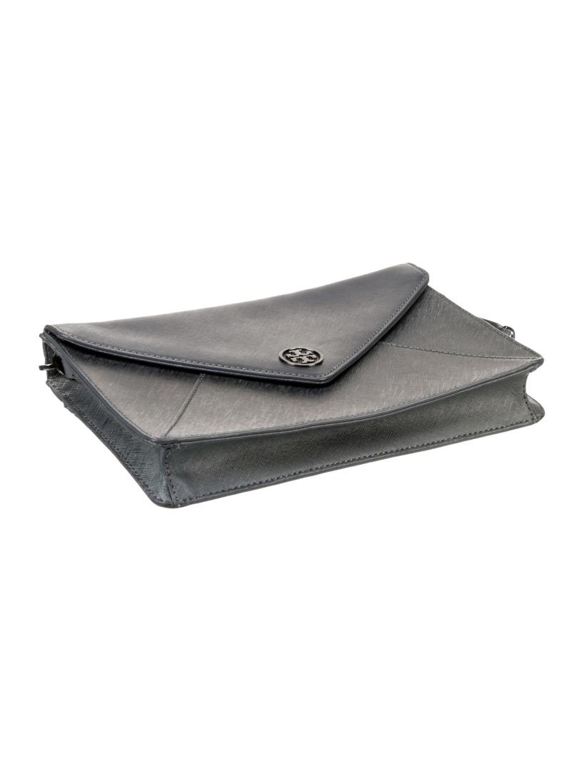 Tory Burch Grey Gunmetal Hdw Chain-link Shldr Bag
