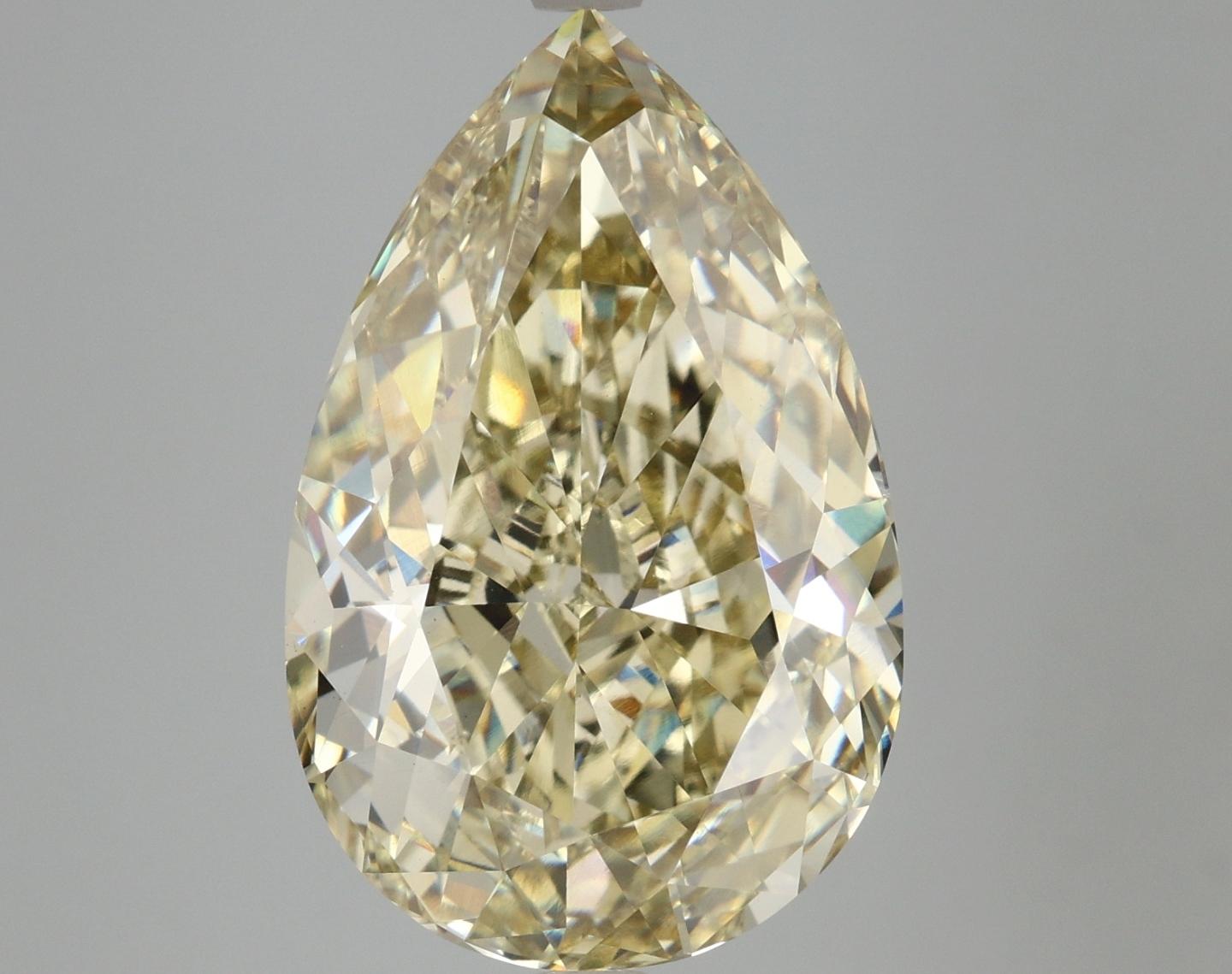 Fancy Yellow Pear Cut 11.09ct Vs1 Lab Diamond