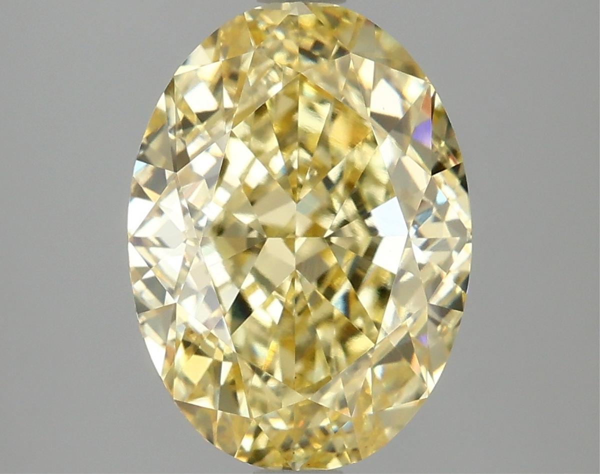 Fancy Yellow Oval Cut 4.07ct Vs1 Lab Diamond