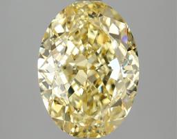 Fancy Yellow Oval Cut 4.07ct Vs1 Lab Diamond