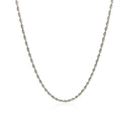 10k White Gold Solid Diamond-cut Rope Chain 1.6mm