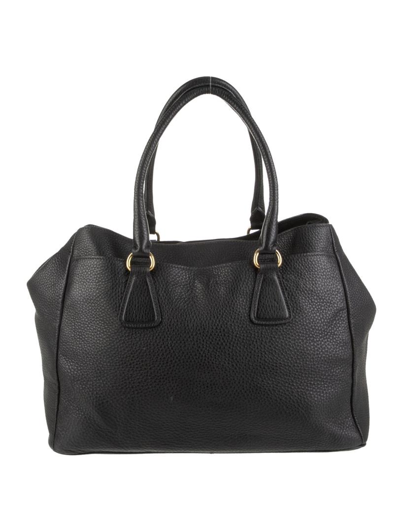 Prada Vitello Daino Lthr Gold-tone Hdw Top Hdl Bag