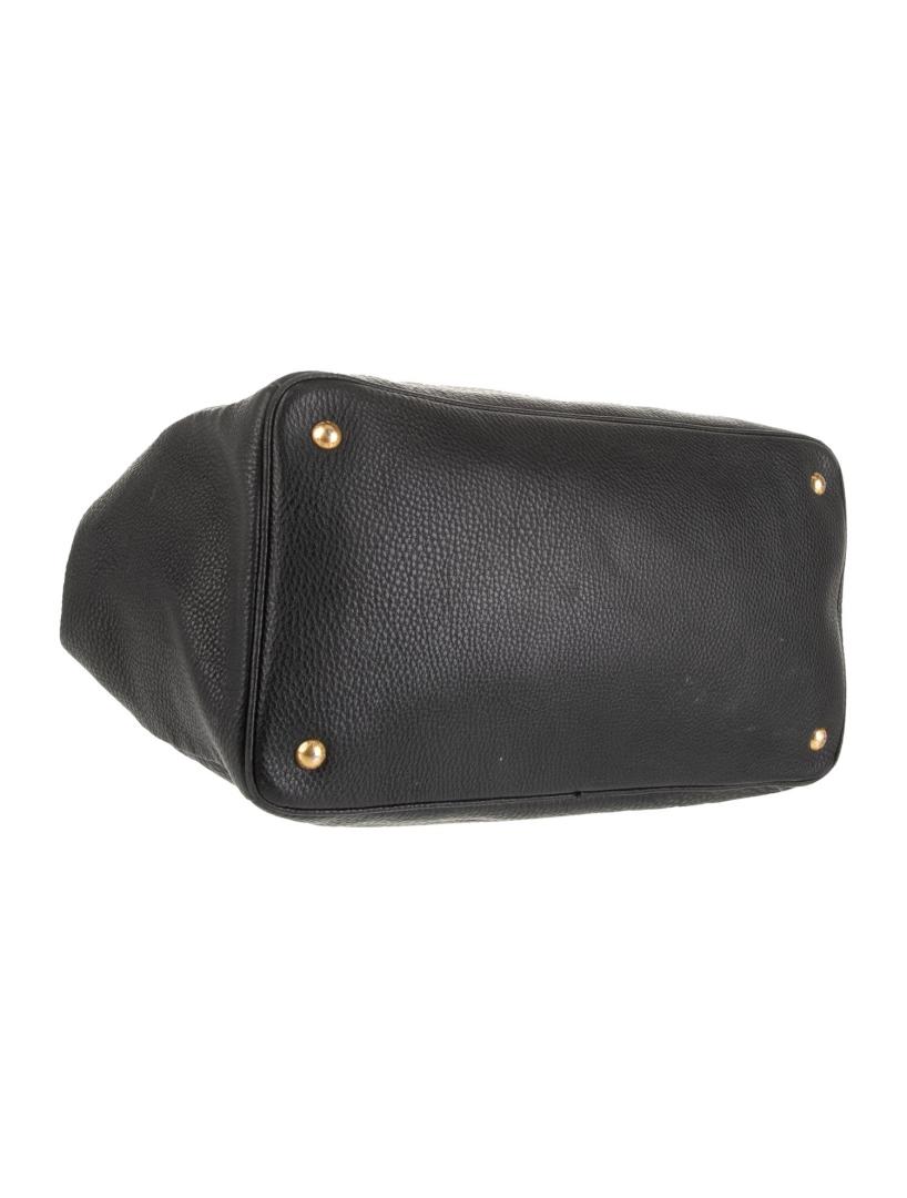 Prada Vitello Daino Lthr Gold-tone Hdw Top Hdl Bag