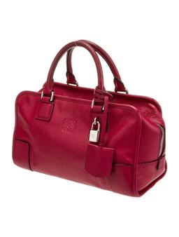 Loewe Amazona 28 Burgundy Leather Top Hdl Bag