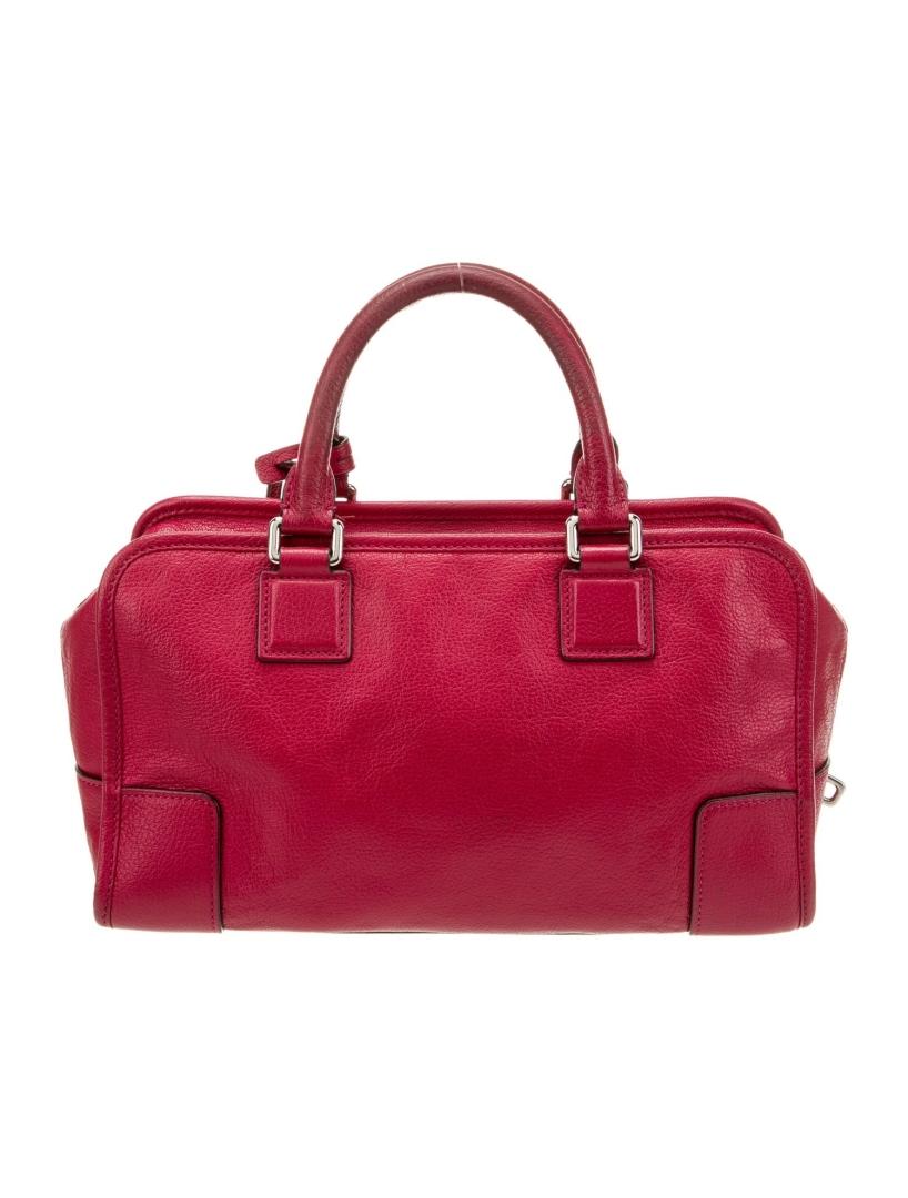 Loewe Amazona 28 Burgundy Leather Top Hdl Bag