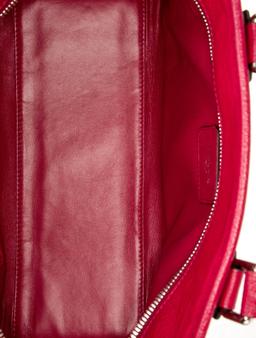 Loewe Amazona 28 Burgundy Leather Top Hdl Bag