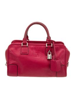 Loewe Amazona 28 Burgundy Leather Top Hdl Bag