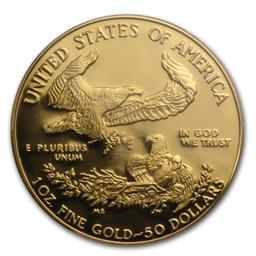 1990-w 1oz Proof American Gold Eagle Pr69 Dcam