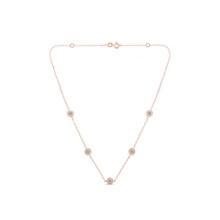 10k Gold-pl .50ct Diamond Station Necklace