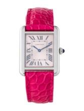 Cartier Tank Solo Pink Dial Women's Watch 24mm