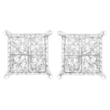 Dazzling .75ct Diamond Composite Earrings