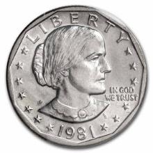 1981-p Susan B. Anthony Dollar Bu