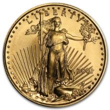 2001 1/10 Oz American Gold Eagle Bu