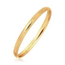 14k Gold Diamond Cut Dome Style Children's Bangle