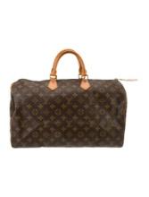 Louis Vuitton Speedy 40 Brn Ctd Canvas Top Hdl Bag